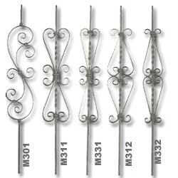 Metal Newels Scroll Series