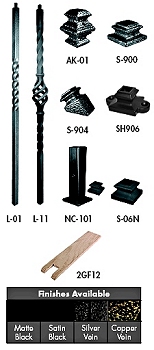 Metal Newels In Half Inch Sizes, Metal Stair Parts, Ironwork for Stairs