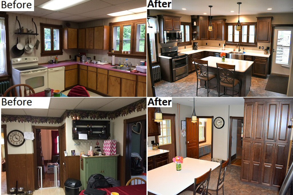 Kitchen Remodeling Before And After Pictures Lehigh Valley Poconos Pennsylvania 